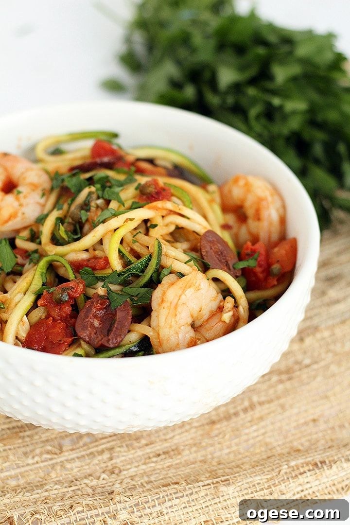 31 200-Calorie Meals for Weight Loss: Delicious Low-Cal Recipes 17 Shrimp Zucchini Pasta Puttanesca