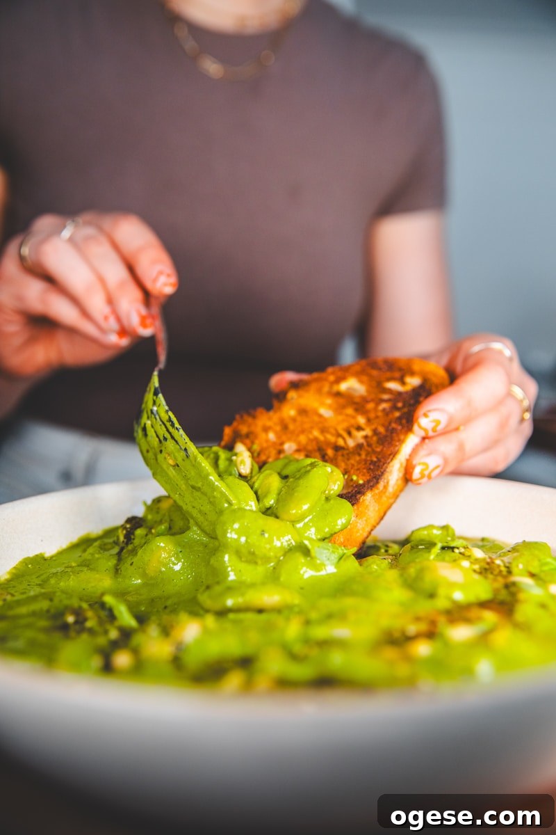 Pesto Butter Beans with Toast - Georgie Eats