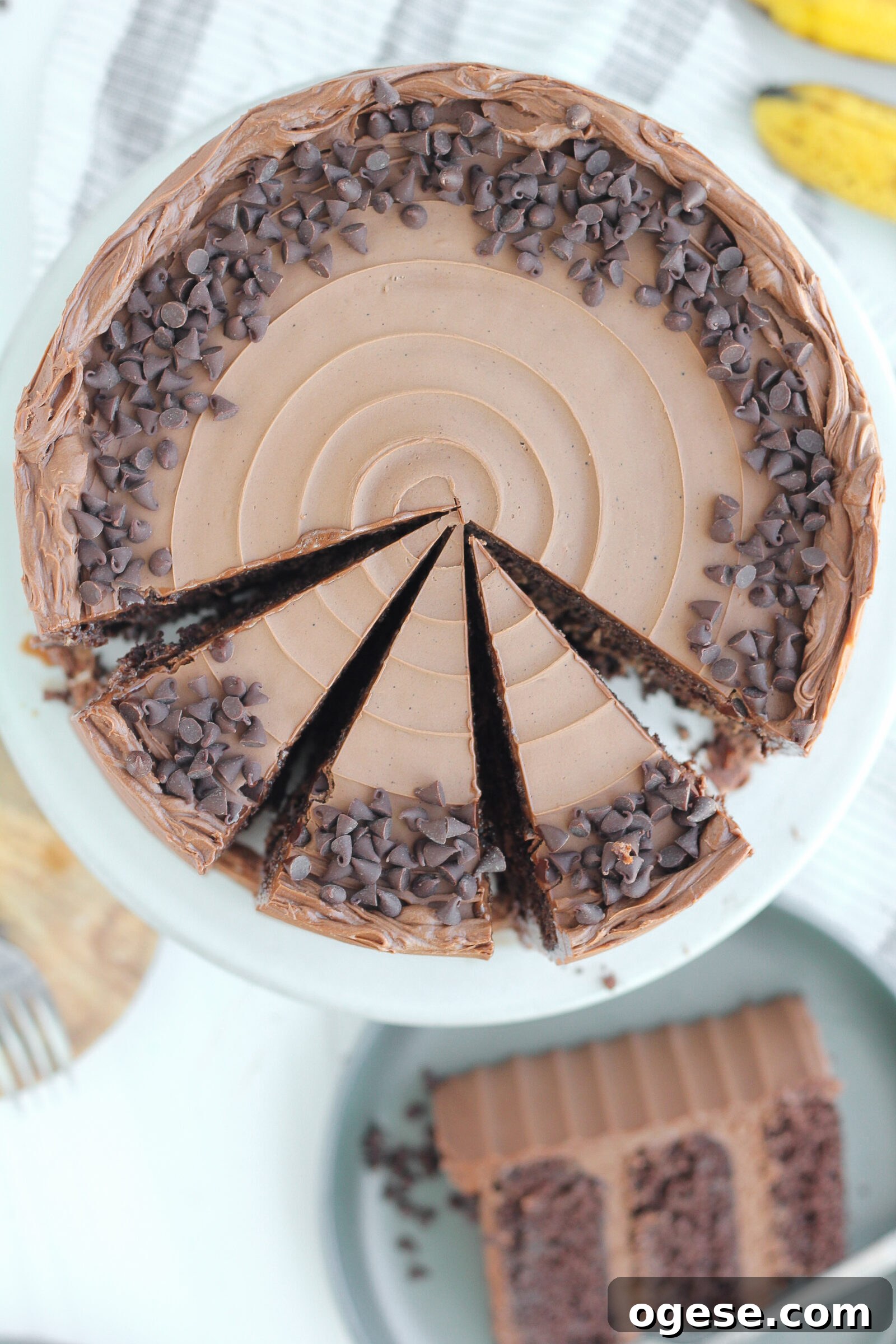 Decadent Chocolate Banana Cake Recipe for Moist, Rich Flavor 4 Cake slice closeup