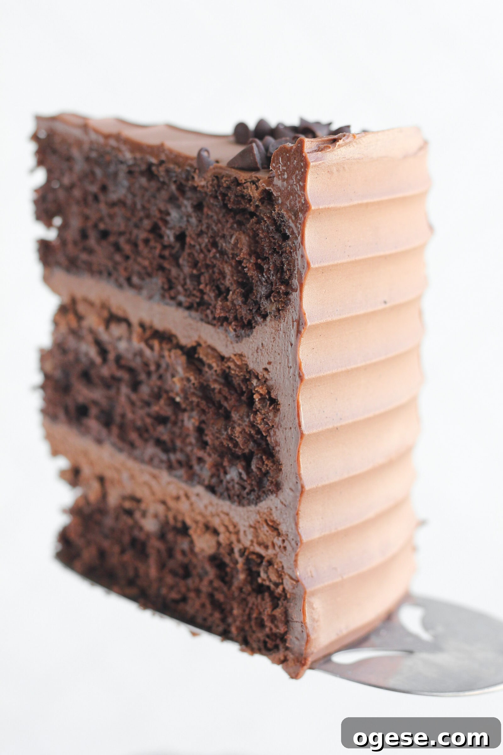 Decadent Chocolate Banana Cake Recipe for Moist, Rich Flavor 8 Cake slice on plate