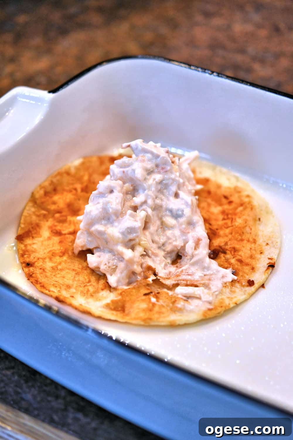 Salsa Chicken Enchiladas with Cheesy Tomato Sauce Recipe 5 corn tortilla heated and ready for rolling into enchiladas