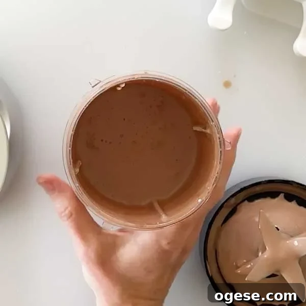 Chocolate Peanut Butter Cottage Cheese Ice Cream Bars — High-Protein Treat 6 The ice cream ingredients blended smooth with a bullet blender.