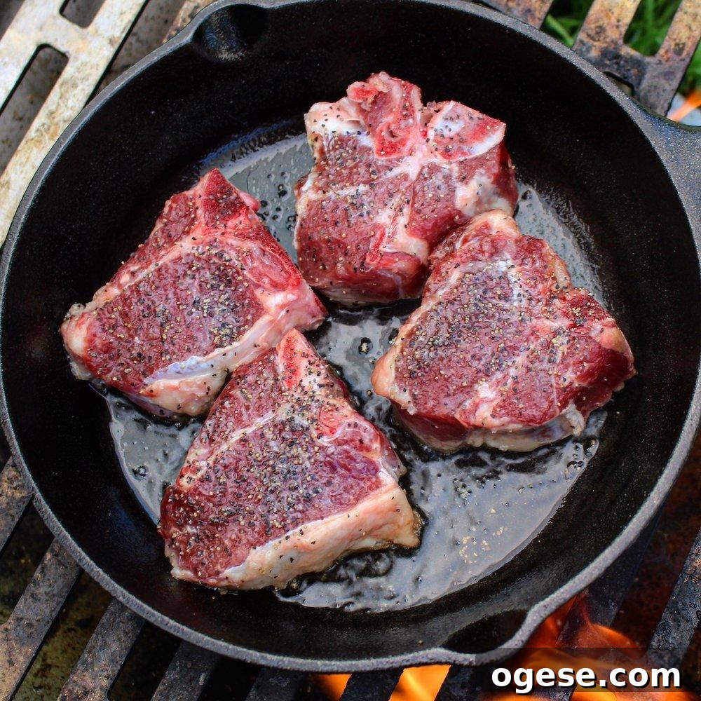 lamb chops on the grill