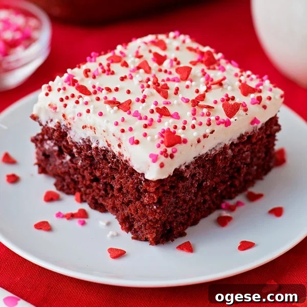 Red velvet poke cake