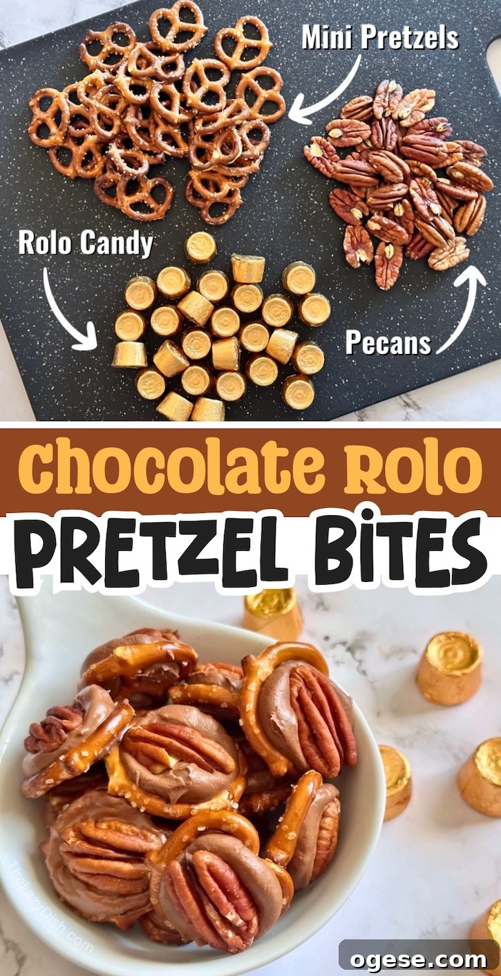 Rolo Pretzel Bites: Chocolate-Caramel Snack Recipe 11 Chocolate Rolo Pretzel Bites | An easy and delicious sweet party snack for the holidays! Serve these up for Christmas or Thanksgiving and watch as they are the first thing to disappear. I make them every year for our family gatherings!