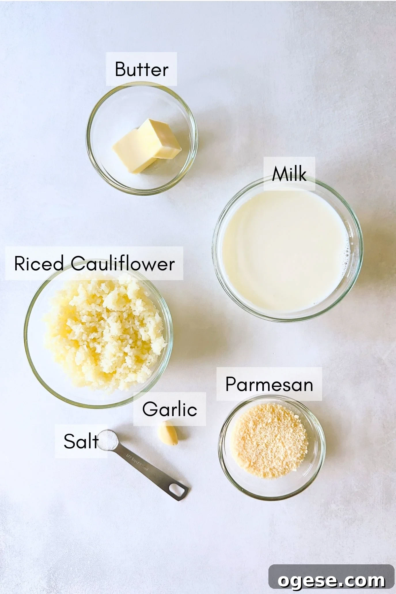 Ingredients to make cauliflower linguini.