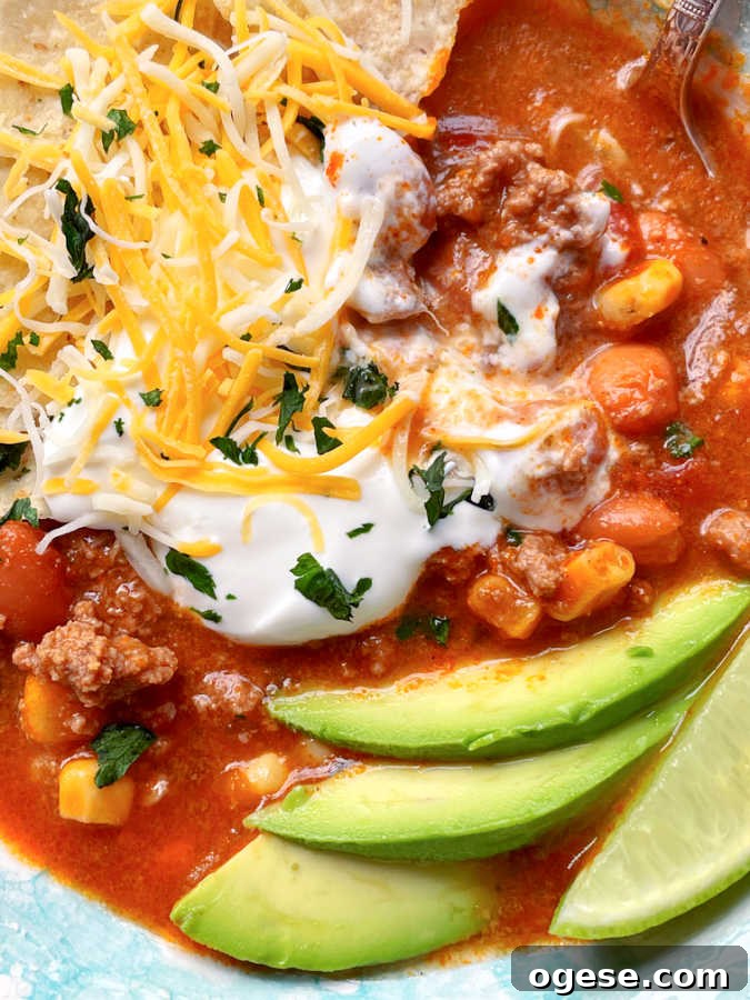 eating slow cooker taco soup
