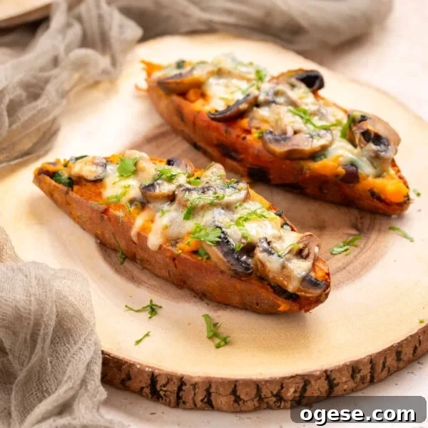 Crispy Air Fryer Nachos with Cheese & Quick Toppings 11 An image of baked sweet potato skins.