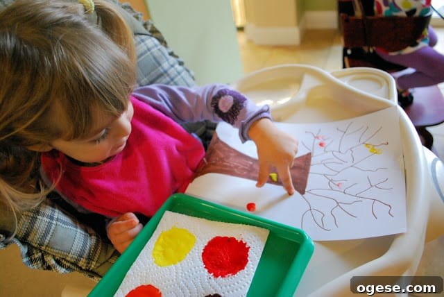 Fingerprint Fall Tree Crafts for Kids: Simple Autumn Art Project 11 painting fall crafts for kids