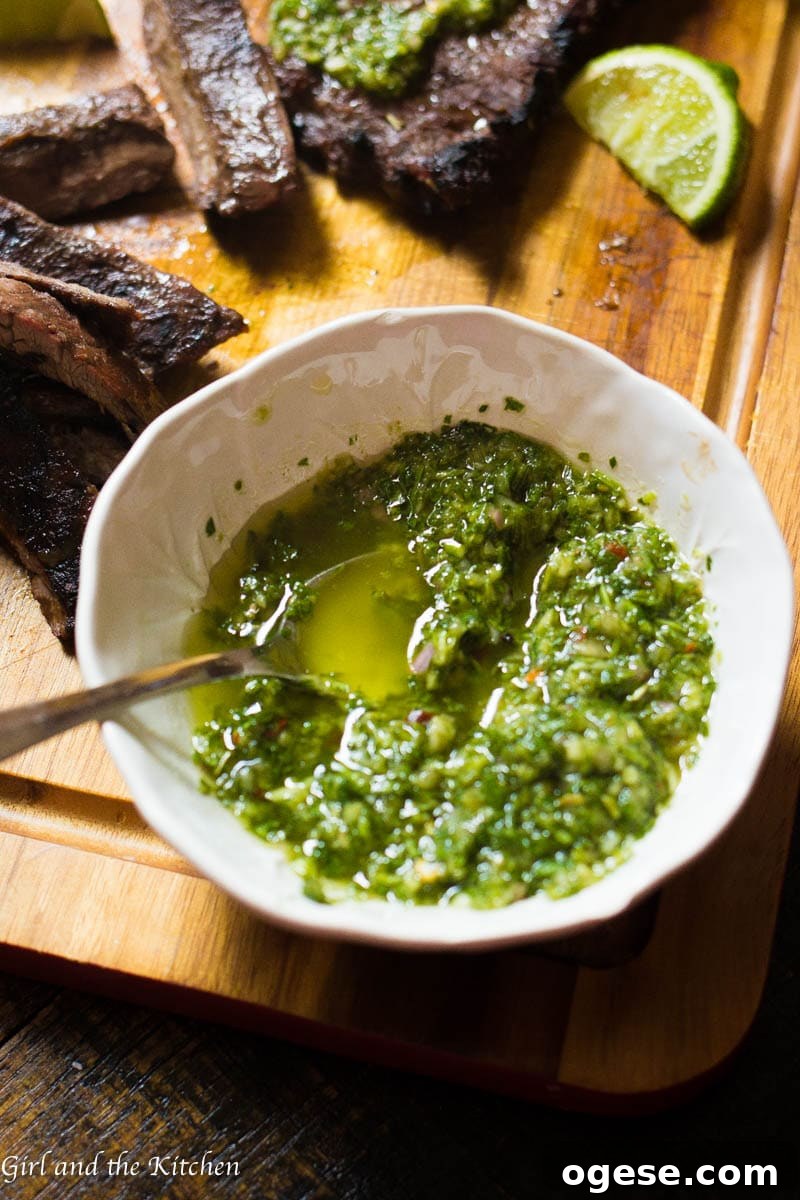 5-Minute Chimichurri Sauce Recipe for Fresh, Zesty Flavor 3 My 5 minute chimichurri sauce has a secret ingredient that sets it apart from the rest! It comes together in just a few minutes with a couple of pulses in the food processor. This sauce packs loads of garlicky flavor and is a perfect sauce, marinade and dip for just about anything!