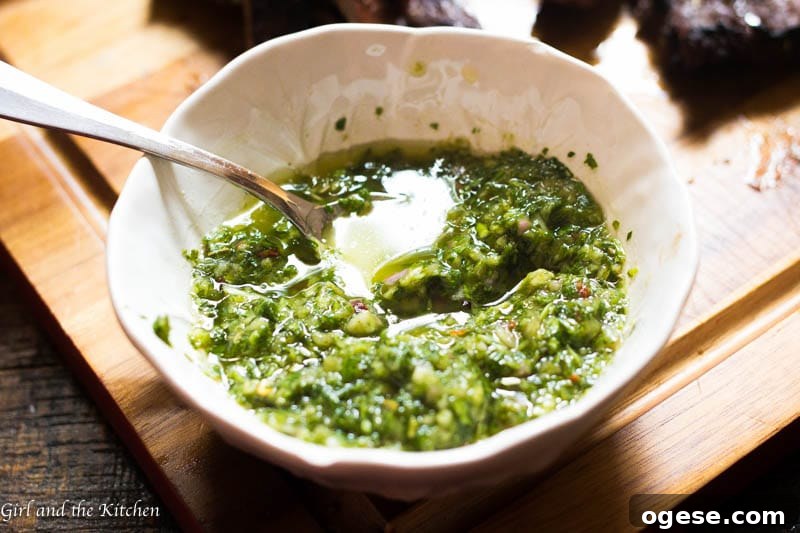 5-Minute Chimichurri Sauce Recipe for Fresh, Zesty Flavor 4 My 5 minute chimichurri sauce has a secret ingredient that sets it apart from the rest! It comes together in just a few minutes with a couple of pulses in the food processor. This sauce packs loads of garlicky flavor and is a perfect sauce, marinade and dip for just about anything!
