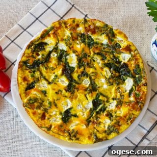 Wild Asparagus, Arugula, & Goat Cheese Frittata