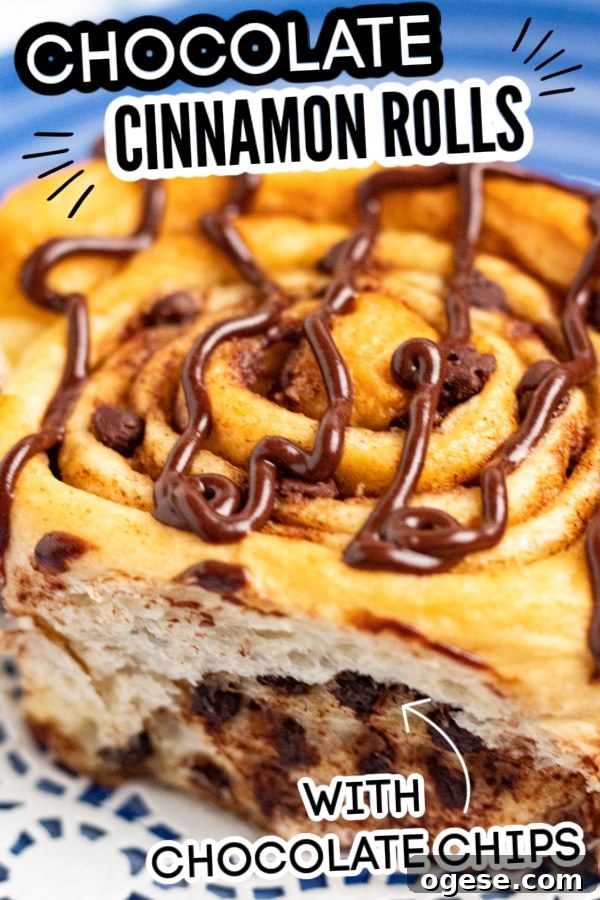 Chocolate Chip Cinnamon Rolls with Rich Chocolate Swirl 7 Chocolate Cinnamon Rolls