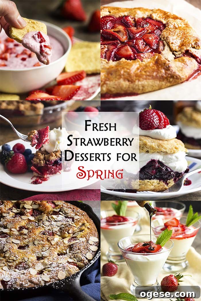 Spring Strawberry Desserts: 12 Fresh Recipes to Try Now 2 Pin image for fresh strawberry desserts