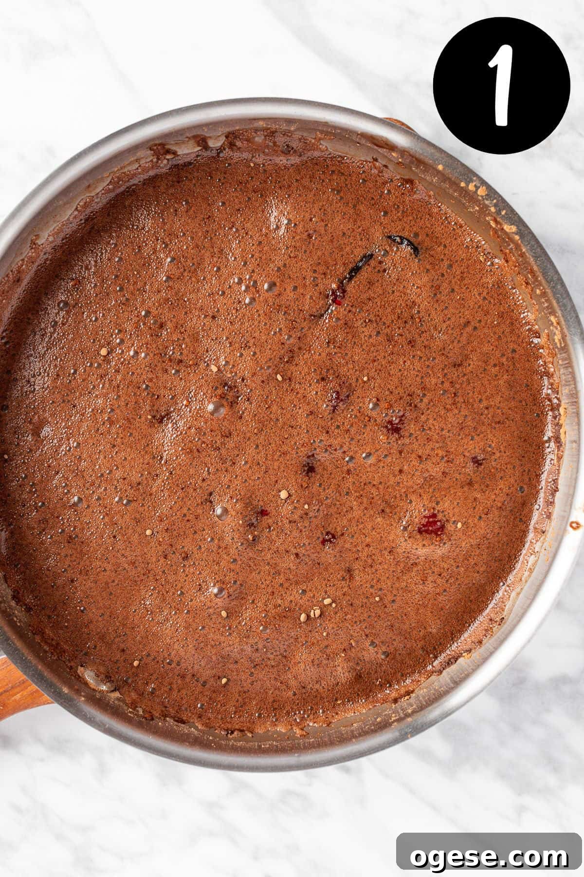 Red Velvet Frappuccino Recipe: Creamy Iced Dessert Drink 4 A process photo illustrating step 1.