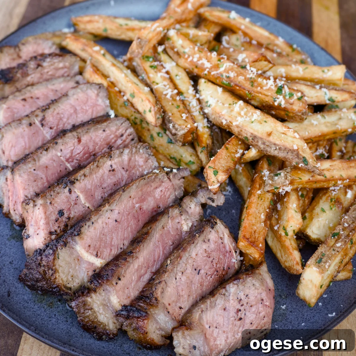 Perfect Steak and Crispy Fries Recipe for Weeknight Dinner 2 Steak and fries plated
