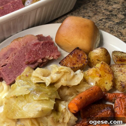 Oven-Baked Corned Beef with Tender Cabbage and Carrots 12 Oven Baked Corned Beef and Cabbage