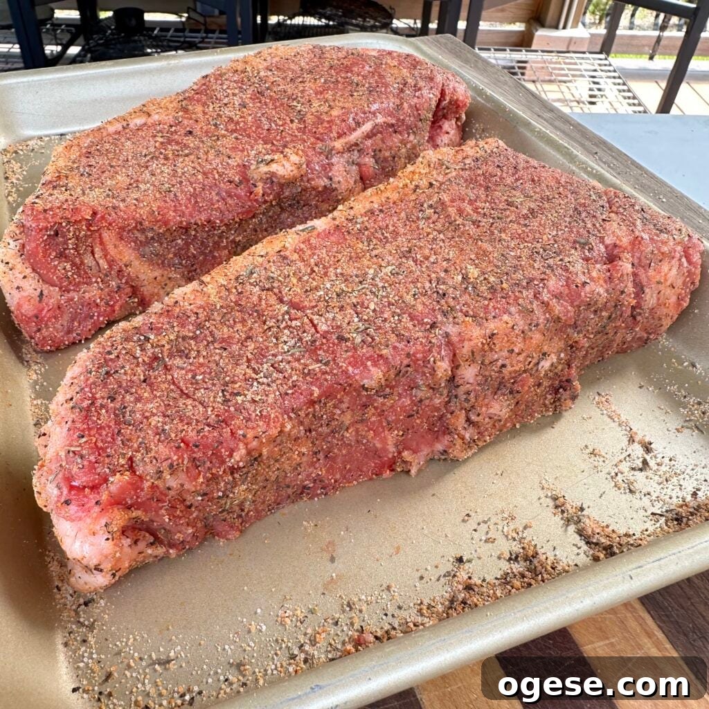 Perfect Steak and Crispy Fries Recipe for Weeknight Dinner 5 NY strip on grill