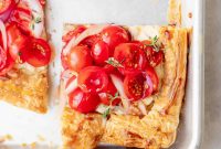 Rustic Tomato Tart Recipe with Basil and Parmesan