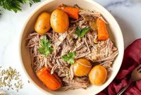 Slow Cooker Italian Pork Roast with Garlic and Herbs