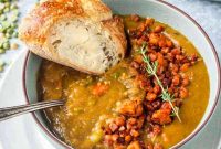 Instant Pot Vegan Split Pea Soup with Smoky Flavor