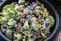 Vegan Broccoli & Blueberry Salad with Lemon Vinaigrette