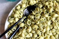 Garlic-Basil Pesto Pasta with Fresh Parmesan