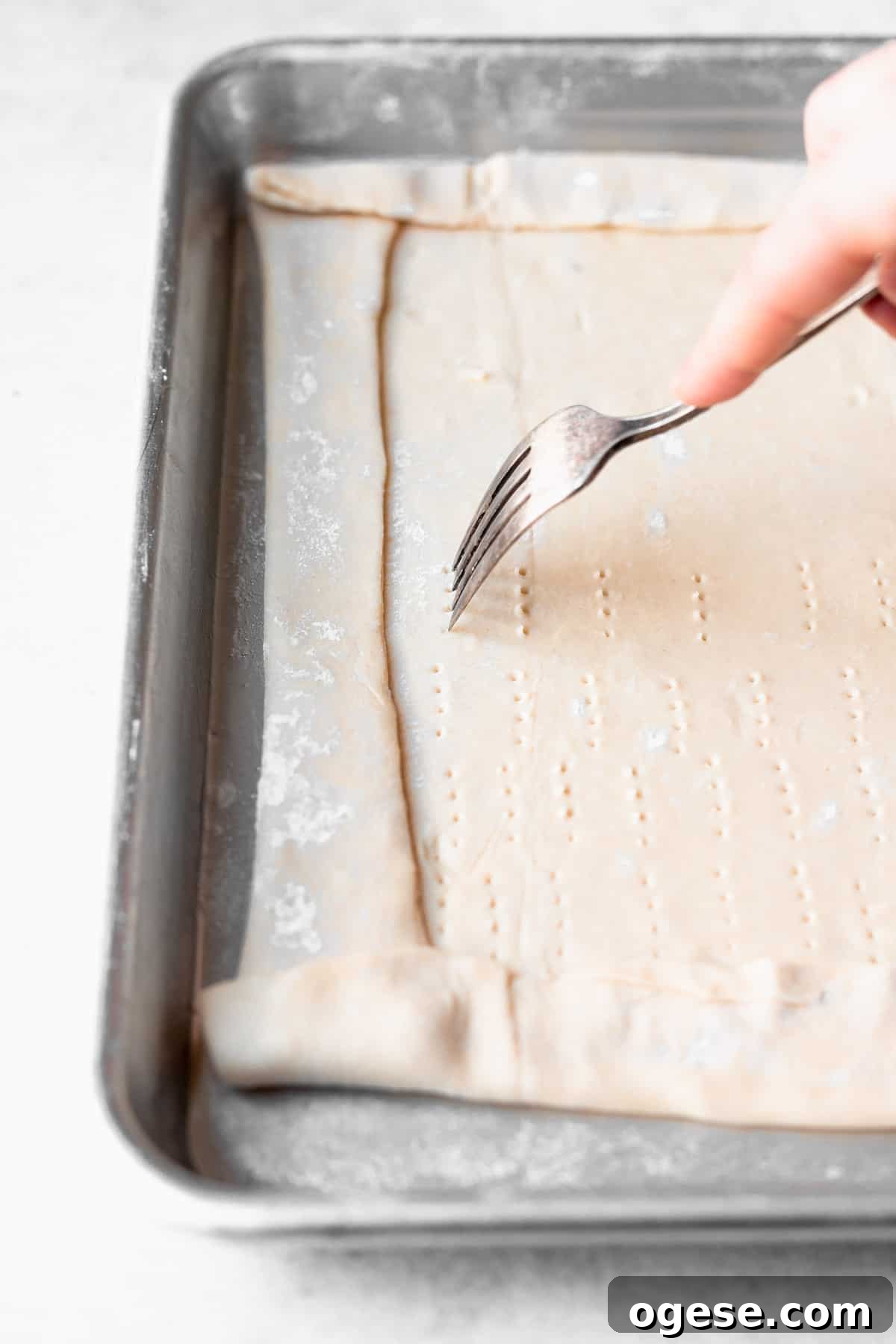 puff pastry being prepped to be baked.