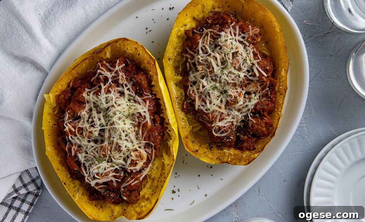 Cheesy Stuffed Spaghetti Squash with Herbs and Parmesan 11 img 14643 10