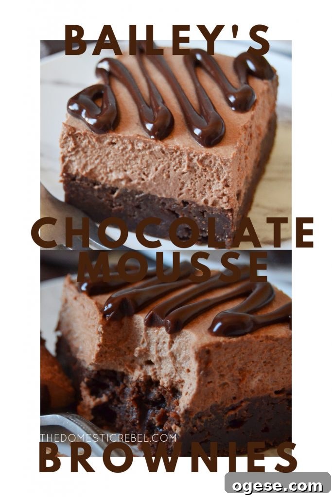 Baileys Chocolate Mousse Brownies Recipe 9 bailey's chocolate mousse brownies photo collage