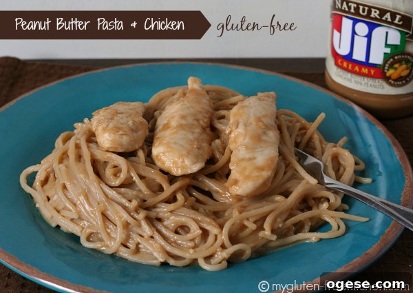 Gluten-free Peanut Butter Pasta and Chicken - This is an easy and delicious meal that you can have ready in under 30 minutes!