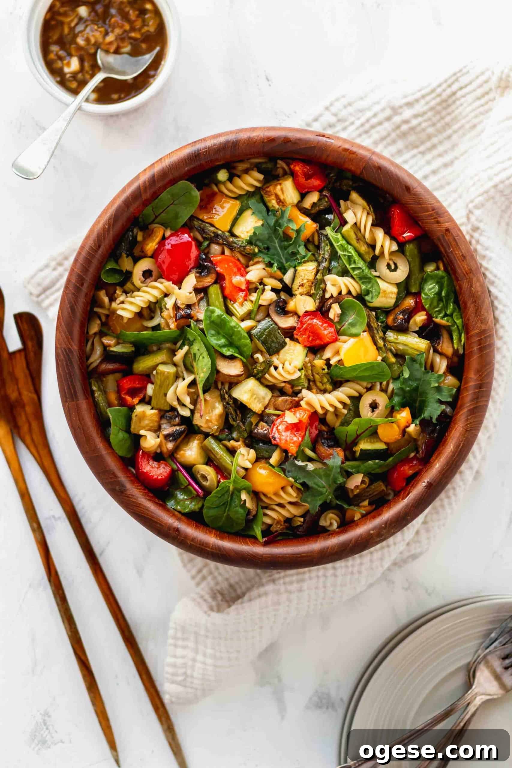 Mediterranean Vegan Pasta Salad with Lemon Herb Dressing 2 Gluten free and vegan pasta salad