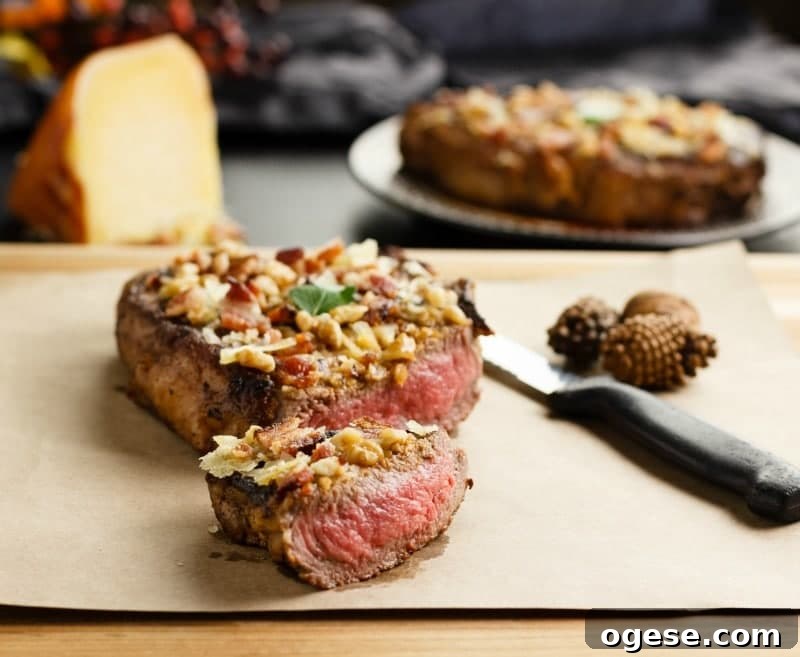 20 Keto Steak Recipes Your Family Will Love 19 Bacon Cheese Walnut Crusted Steak