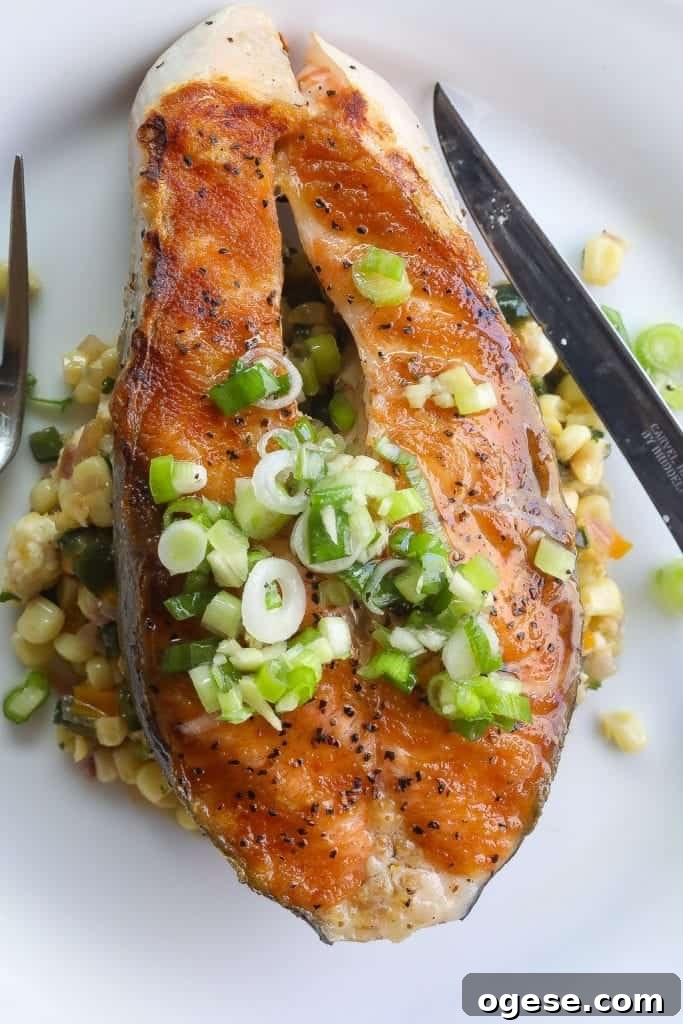 20 Keto Steak Recipes Your Family Will Love 22 Salmon Steak With Green Onion Vinaigrette