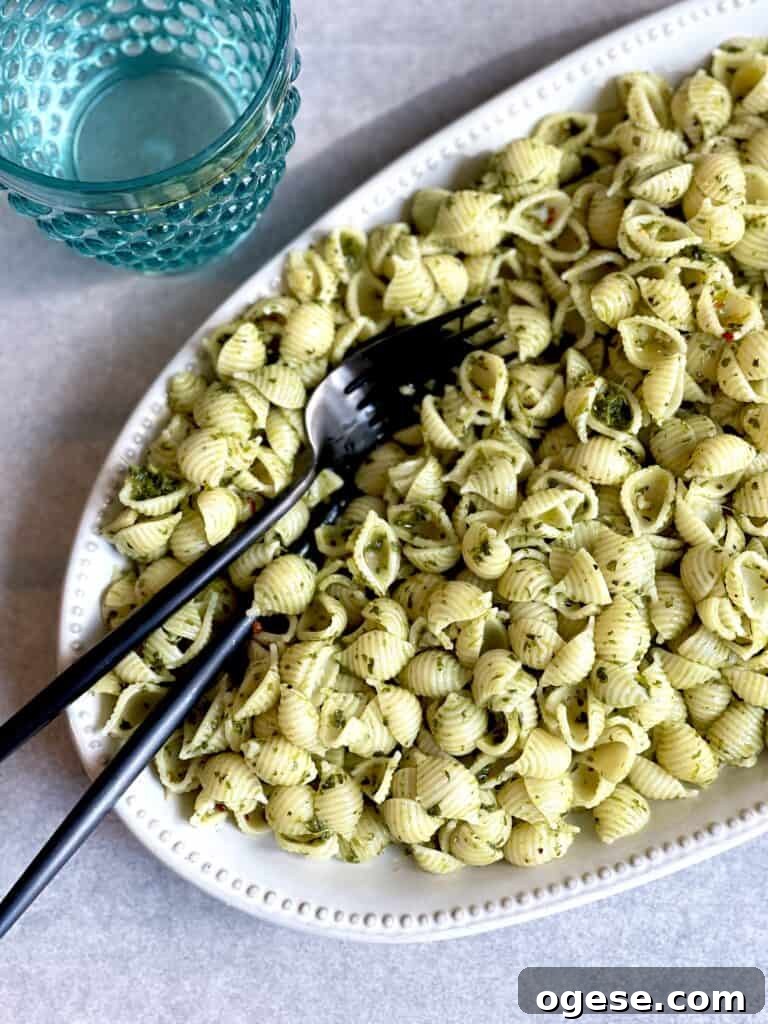 Garlic-Basil Pesto Pasta with Fresh Parmesan 2 pesto pasta