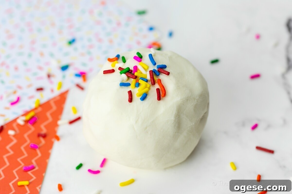 Edible Birthday Cake Playdough Recipe Kids Will Love 4 homemade play dough made with frosting and sprinkles